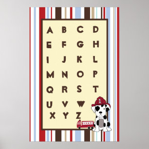 Poster 16x24 Nursery Art ABC Chart Nojo Jungle Tales