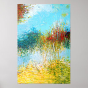 Poster 16x24 Triptych Part 2 Abstract Painting Art Print