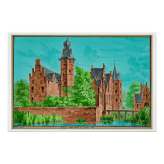 Poster 1729 A. de Haen Dutch Kasteel WESTERVELT ... 