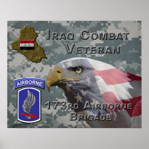 Poster 173e brigade aéroportée Iraq Combat Veteran