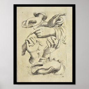 Poster 1770 Anatomie artistique Doigts humains Imprimer