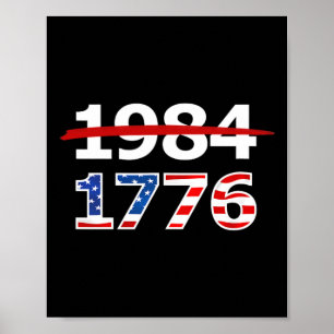 Poster 1776 American Patriot Design Company résiste 1984 