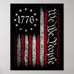 Poster 1776 Drapeau Constitution Fête de l'Indépendance A