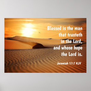Poster 17:7 de Jérémie - Blessed est l'homme qui trusteth