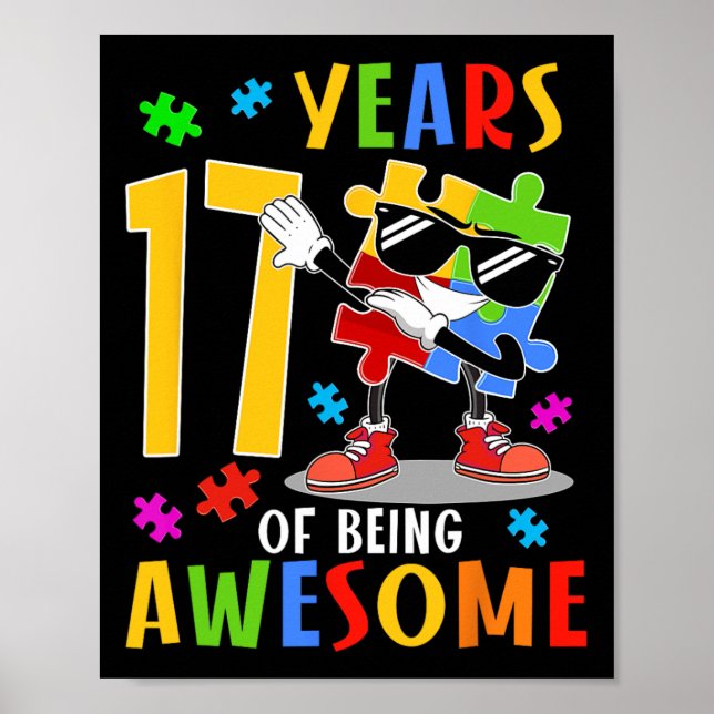 Poster 17 Ans D'Être Un Anniversaire Magnifique Dabbing A (Devant)