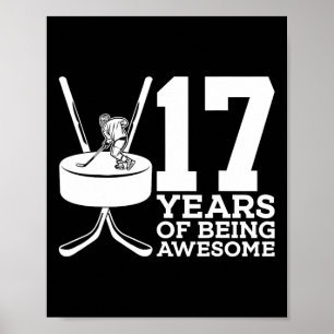 POSTER 17 ANS D'ÊTRE UN HOCKEY GLACE INCROYABLE 17E ANNIV