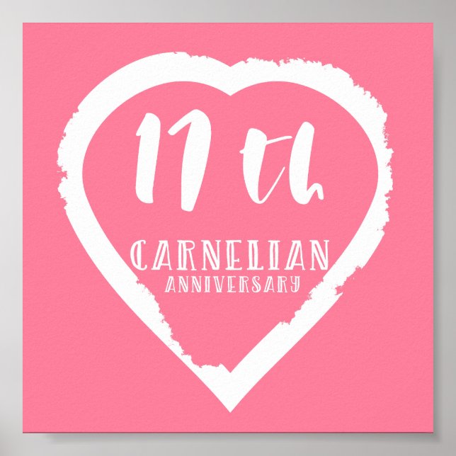 Poster 17e anniversaire Mariage carnélien traditionnel (Devant)