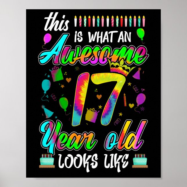 Poster 17ème anniversaire Awesome 17 ans il semble (Devant)