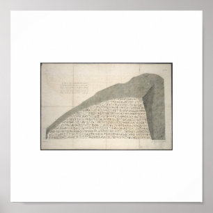 Poster 1810 Rosetta Stone Heiroglyphs Photo