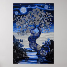 Poster 1821 Paysage surréaliste cosmique