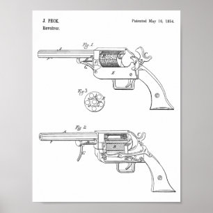 Poster 1854 Brevet d'art d'armes à feu