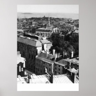 Poster 1859 : Vue de Boston vers le sud