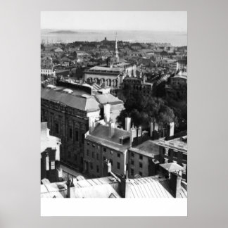 Poster 1859 : Vue de Boston vers le sud
