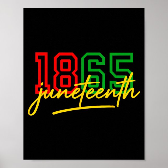 Poster 1865 juneteenth célébrer la liberté des afro-améri (Devant)