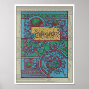 POSTER 1884 SHAKSPEARE LIVRE COVER ART