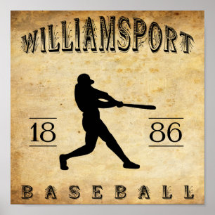 Poster 1886 Williamsport Pennsylvania Baseball