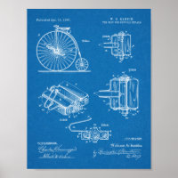1890 Bicycle Haute Roulette Conception de pédale B