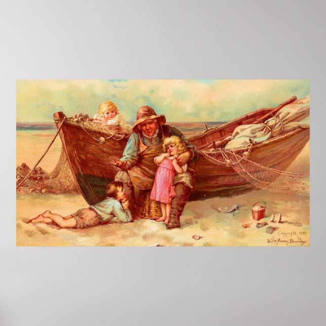 Poster 1890 Quand j'étais un garçon - Will et Frances Bru (Devant)