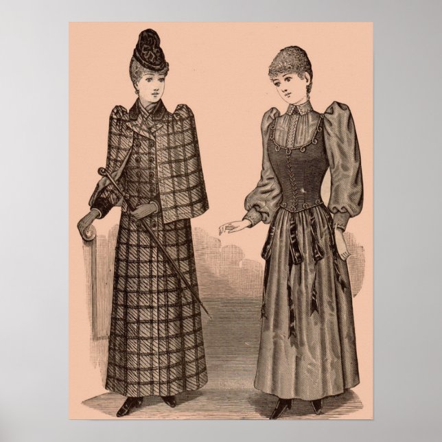 Poster 1895 Empreinte détentrice manteau et robe pour dam (Devant)