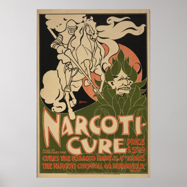 Poster 1895 Narcoti-cure Cure le tabagisme (Devant)