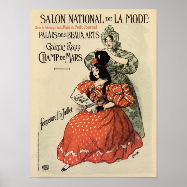 Poster 1896 Salon national de la mode Paris (Devant)
