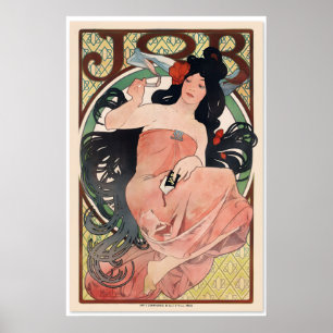 Poster 1898 Alphonse Mucha Job Rolling Papers Art Classiq