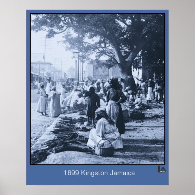 Poster 1899 Kingston Jamaïque Market (Devant)