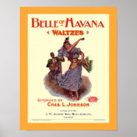 1899 Vieux album de musique BELLE OF HAVANA