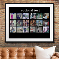 18 Photo Collage avec texte blanc sur noir