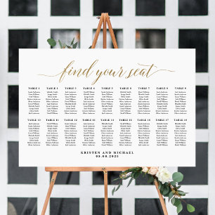 Poster 18 Tables Classy Trouvez votre place Plan de table