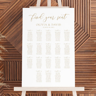 Poster 18 Tables Élégantes Trouvez Votre Siège Carte De S