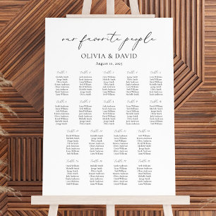Poster 18 Tables Simple Notre Plan de Table des Personnes