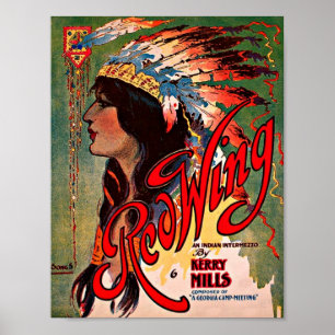 Poster 1907 Redondance de la couverture de musique