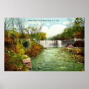 Poster 1908 automnes de Bronx River, parc de Bronx, New