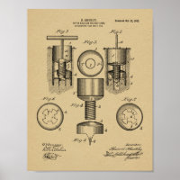 1912 Golf Cup Hole Design Brevet Art Imprimer