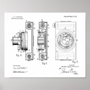 Poster 1913 copies vintages de dessin d'art de brevet