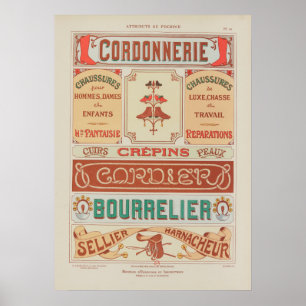 Poster 1914 Charayron Pochoir Art Ornement Pl21