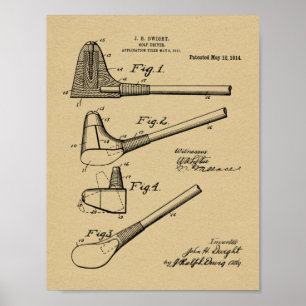 Poster 1914 Club de golf Conception d'un brevet d'art