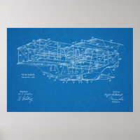 1914 Machine volante Avion Brevet d'Art Dessin