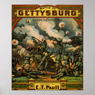 Poster 1917 La bataille de Gettysburg, album de musique