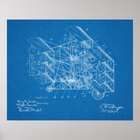 1917 Machine volante Avion Brevet d'Art Dessin