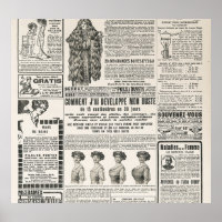 1919 Paris Mode : Page de journaux anciens