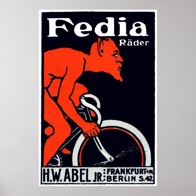 Poster 1920 Diable à vélo (Devant)