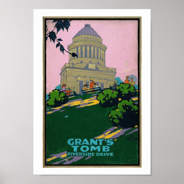 Poster 1920 Grant's Tomb Riverside Park Posterette (Devant)