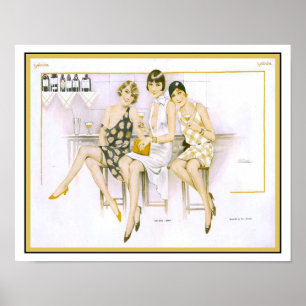 Poster 1920 Le Sourire French Cocktail Hour