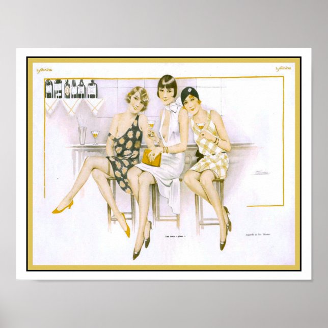 Poster 1920 Le Sourire French Cocktail Hour (Devant)