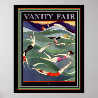 Poster 1924 Vanity Fair Deco Couverture de maillot de bai