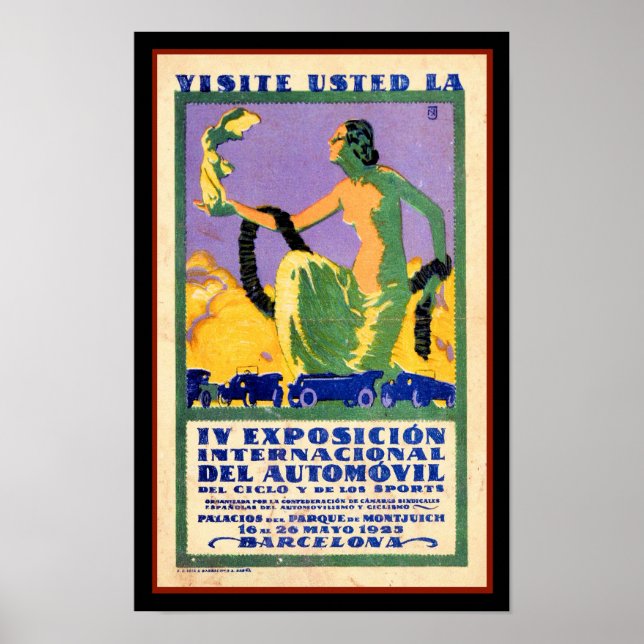 POSTER 1925 AUTOMOTIVE EXPOSITION VINTAGE (Devant)