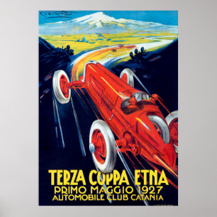 Poster 1927 ITALIE Coppa Etna