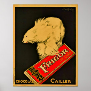 Poster 1929 Frigor Chocolat Cailler